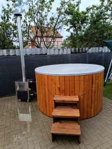 Külső dézsafürdő kályha – szigetelt inox, 15–18 kW